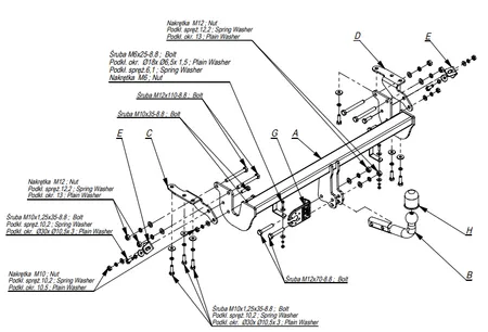 Фаркоп Imiola для Mitsubishi ASX 2010- Y.028 в 