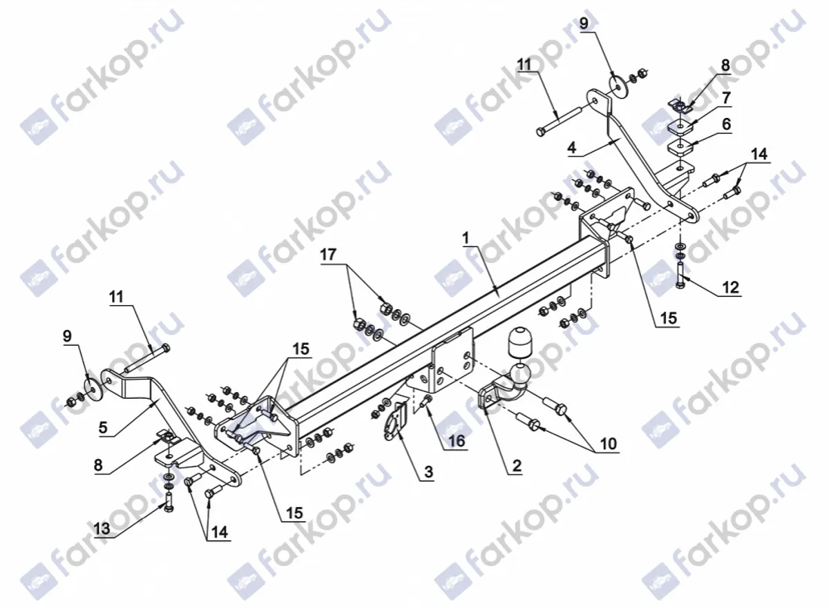 Фаркоп Auto-Hak для Peugeot Boxer L1,L2,L3 2006- R 41 в 