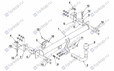 Фаркоп Auto-Hak для Opel Zafira 1998-2005 E 35 в 