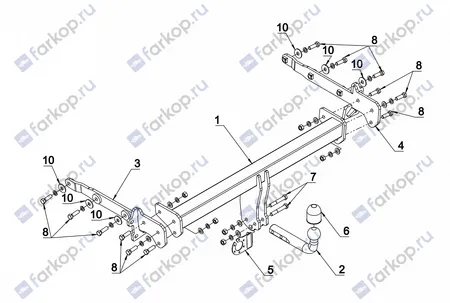 Фаркоп Auto-Hak для Subaru Outback 2015- SU 49 в 