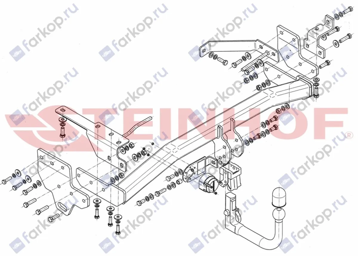 Фаркоп Steinhof для Infiniti QX50 2013-2017 I-027 в 