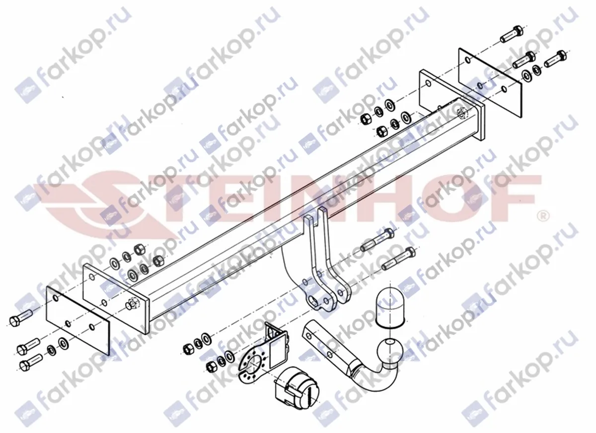 Фаркоп Steinhof для Nissan Terrano 1993-2006 N-092 в 