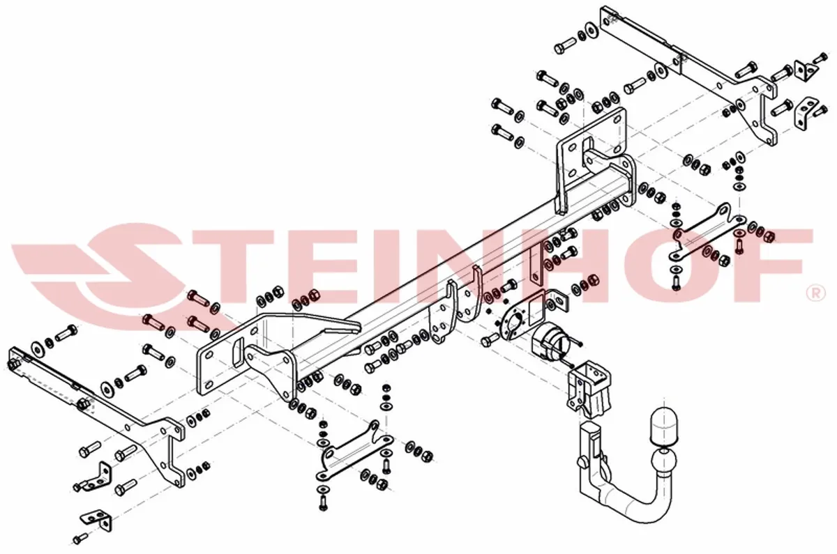 Фаркоп Steinhof для Mercedes S-Class (W221) 2005-2013 M-145 в 