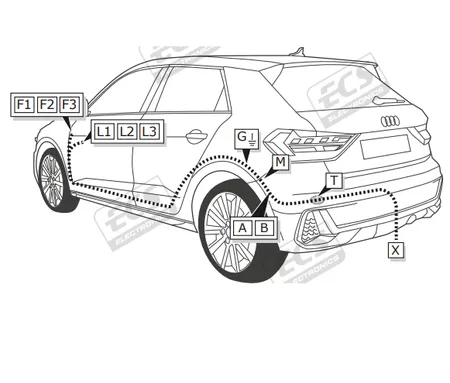 Электрика фаркопа ECS (13 pin) для Seat Ibiza 2017- VW190H1 в 