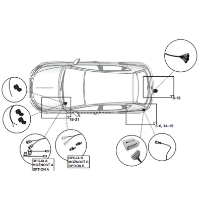 Электрика фаркопа Hak-System (13 pin) для Skoda Karoq 2018- 21500601 в 