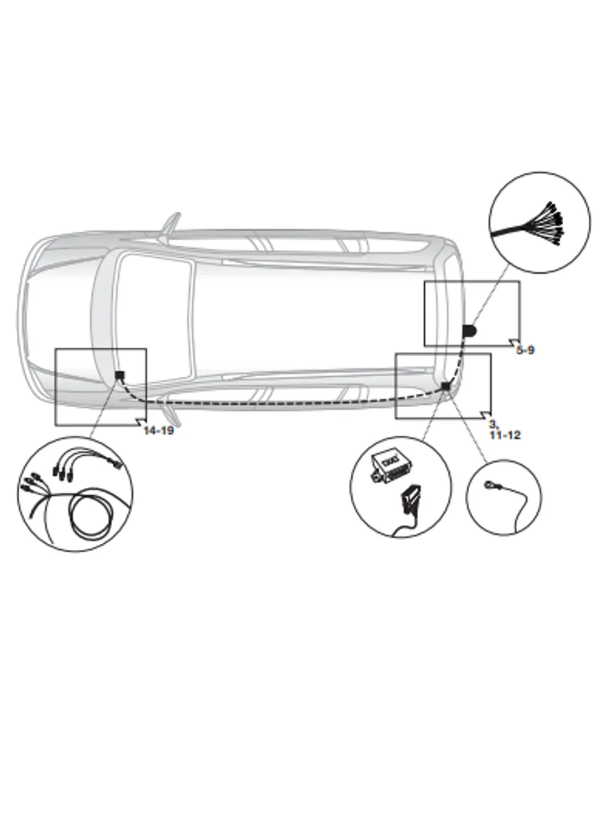 Электрика фаркопа Hak-System (13 pin) для Seat Alhambra 2010- 21500559 в 