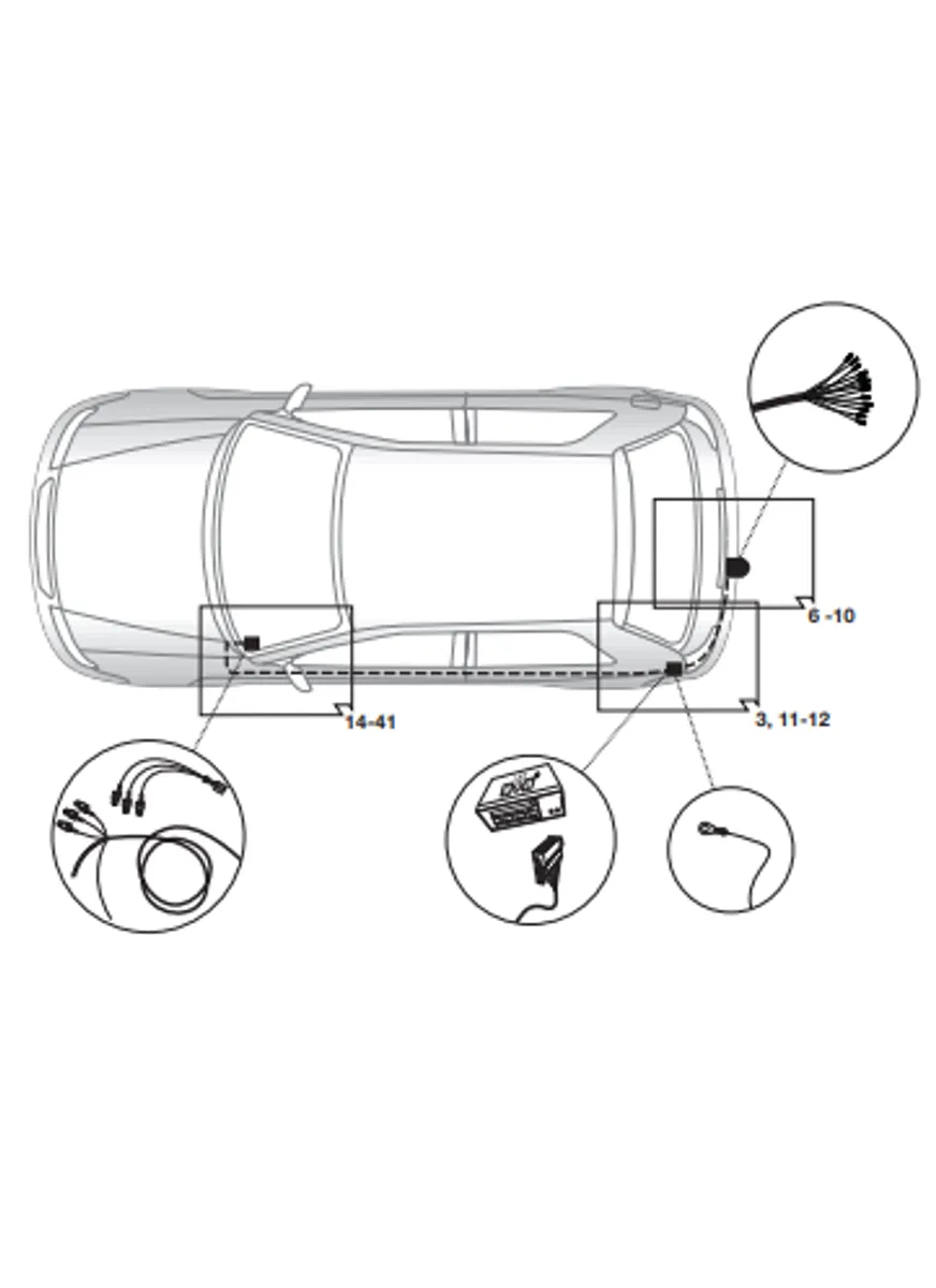 Электрика фаркопа Hak-System (13 pin) для Volkswagen Tiguan 2007-2017 21500559 в 