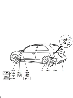 Электрика фаркопа Westfalia (7 pin) для Audi Q2 2016- 305408300107 в 