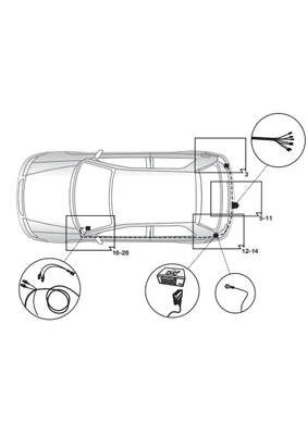 Электрика фаркопа Hak-System (7 pin) для Audi A3 2003-2013 12500559 в 