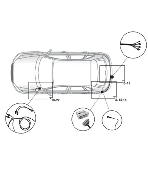 Электрика фаркопа Hak-System (7 pin) для Audi Q3 2011-2017 12500559 в 