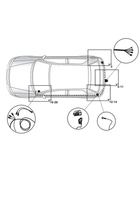 Электрика фаркопа Brink (7 pin) для Audi A3 2003-2013 701413 в 