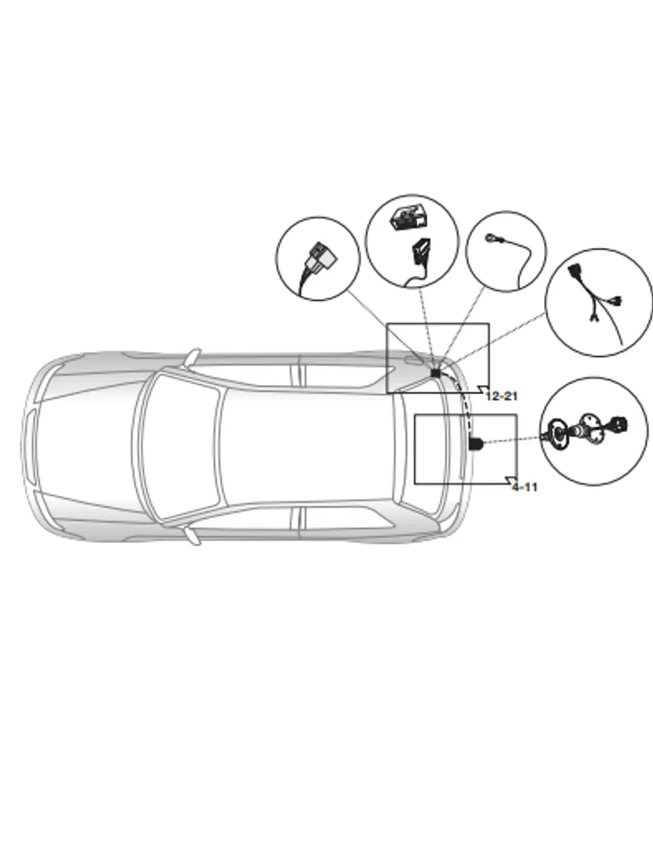 Электрика фаркопа Brink (7 pin) для Audi А4 2007-2015 701463 в 