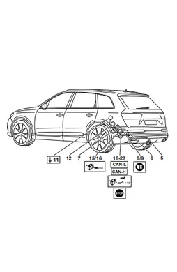 Электрика фаркопа Westfalia (13 pin) для Audi Q7 2015-2020 305417300113 в 