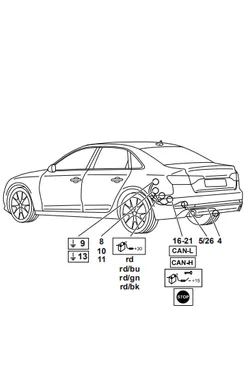 Электрика фаркопа Westfalia (13 pin) для Audi A5 2016- 305437300113 в 