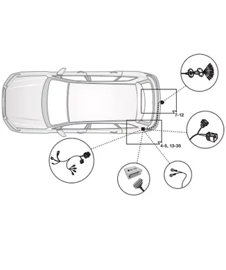 Электрика фаркопа Brink (13 pin) для Volkswagen Touareg 2018- 701514 в 