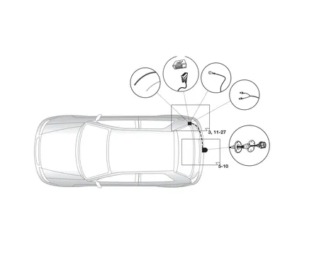 Электрика фаркопа Hak-System (7 pin) для Audi Q7 2006-2015 12010513 в 