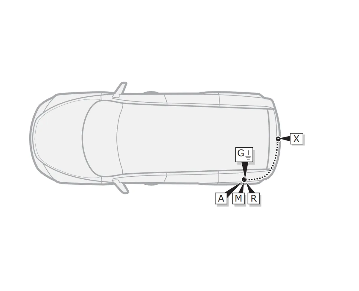 Электрика фаркопа ECS (13 pin) для Volkswagen Touareg 2018- AU068H1 в 