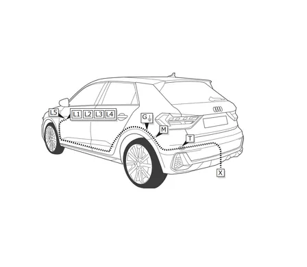 Электрика фаркопа ECS (7 pin) для Audi Q3 2018- VW146B1 в 