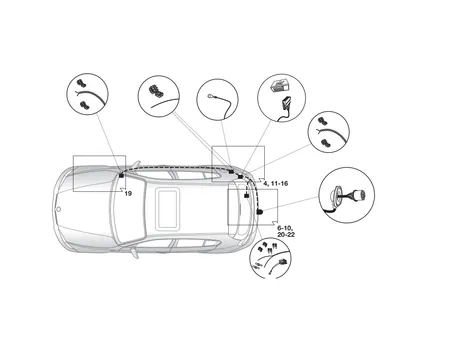 Электрика фаркопа Hak-System (13 pin) для BMW X1 (E84) 2009-2015 21020523 в 