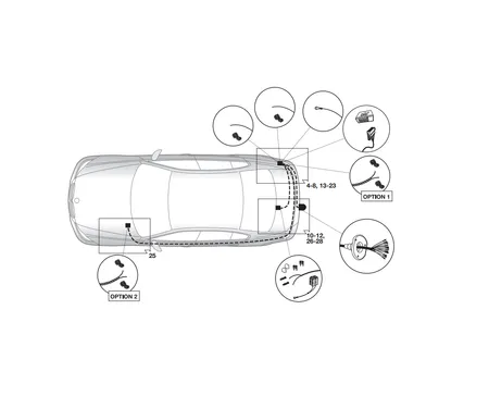 Электрика фаркопа Hak-System (13 pin) для BMW X3 (F25) 2014-2017 21020528 в 