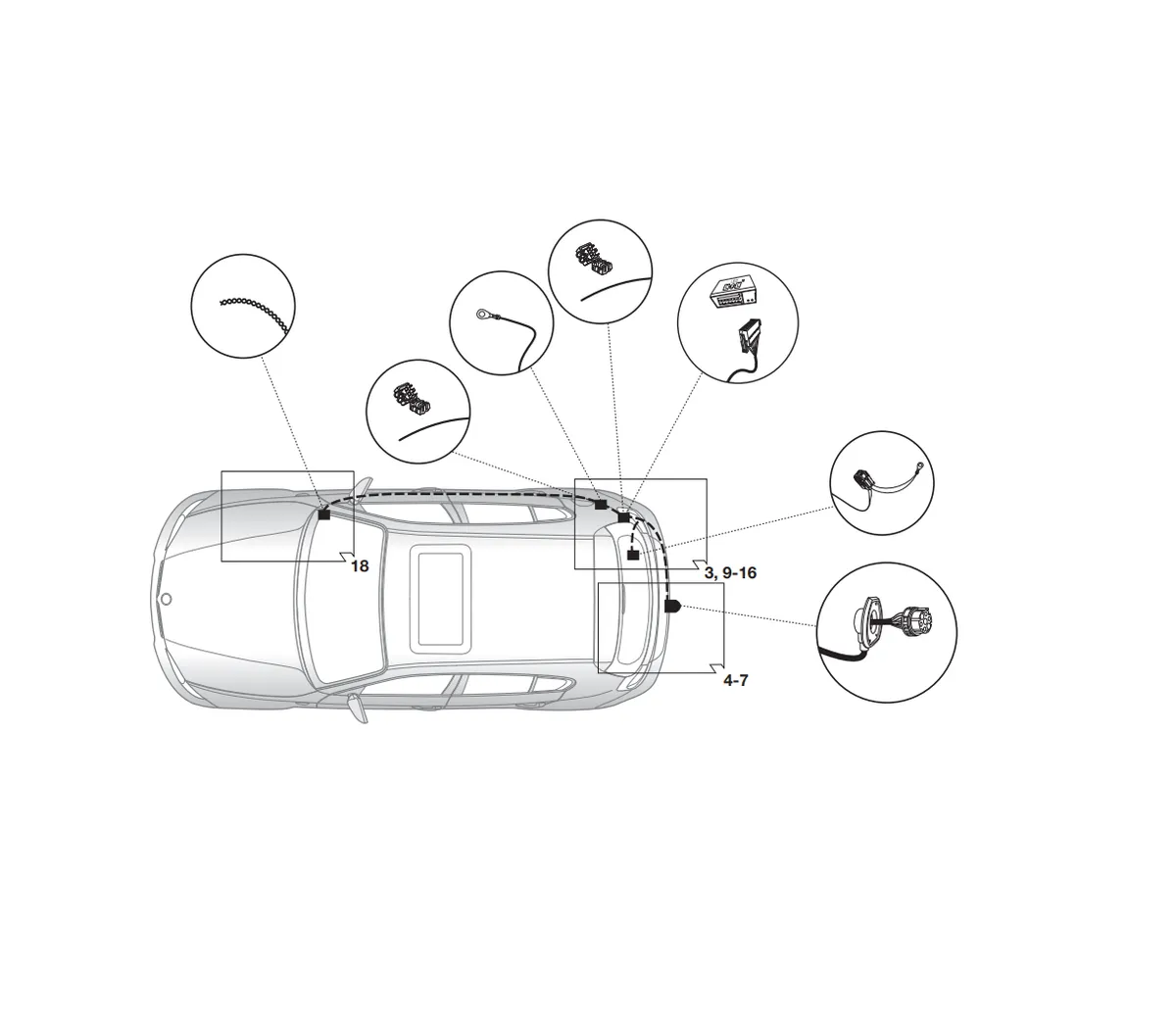 Электрика фаркопа Brink (7 pin) для BMW X3 2010-2014 703373 в 