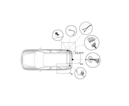 Электрика фаркопа Brink (7 pin) для BMW X5 2013-2018 703423 в 