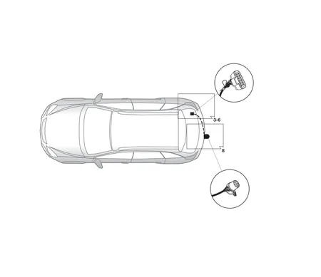 Электрика фаркопа Hak-System (7 pin) для Opel Antara 2006-2017, (для авто с подготовкой) 12500566 в 