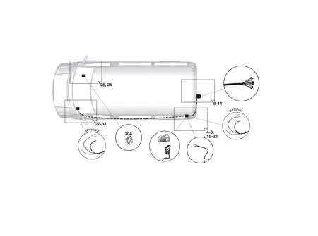 Электрика фаркопа Hak-System (13 pin) для Citroen Jumpy 2007-2016 21500558 в 