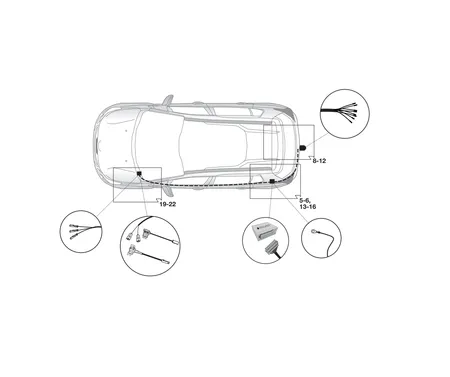 Электрика фаркопа Hak-System (7 pin) для Toyota Proace 2019- 12500637 в 