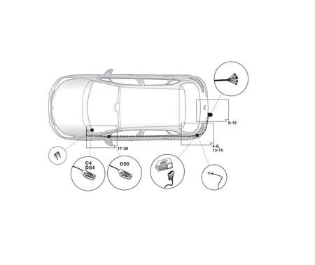 Электрика фаркопа Hak-System (13 pin) для Citroen C4 2010- 21030513 в 