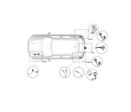 Электрика фаркопа Hak-System (7 pin) для Mitsubishi ASX 2010- 12500578 в 