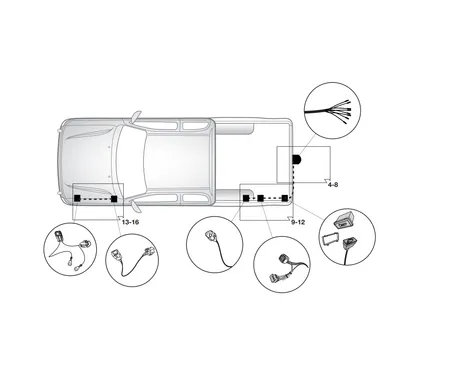 Электрика фаркопа Brink (7 pin) для Mitsubishi L200 2010-2019 729543 в 