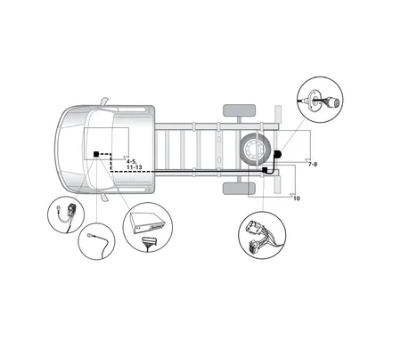 Электрика фаркопа Hak-System (13 pin) для Fiat Ducato 2006- 21500526 в 