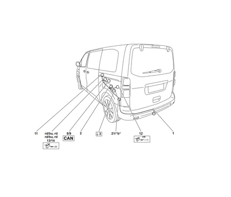 Электрика фаркопа Westfalia (13 pin) для Citroen Spacetourer 2016-2019   304157300113 в 