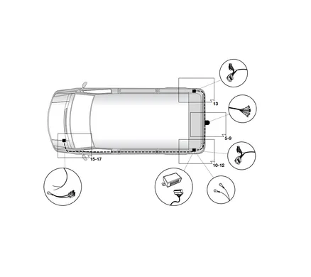 Электрика фаркопа Hak-System (13 pin) для Fiat Ducato 2006-2011 21500512 в 