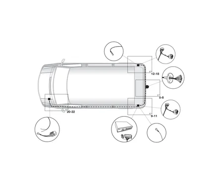 Электрика фаркопа Hak-System (13 pin) для Fiat Ducato 2011- 21500565 в 