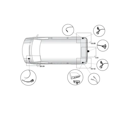 Электрика фаркопа Hak-System (13 pin) для Citroen Jumper 2006-2011 21500536 в 