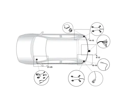 Электрика фаркопа Hak-System (7 pin) для Fiat Panda Cross 2006-2014 12050512 в 