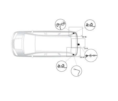 Электрика фаркопа Hak-System (7 pin) для Seat Alhambra 2000-2006 12500005 в 