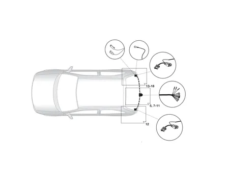 Электрика фаркопа Hak-System (13 pin) для Honda Civic 2006-2011 26070510 в 