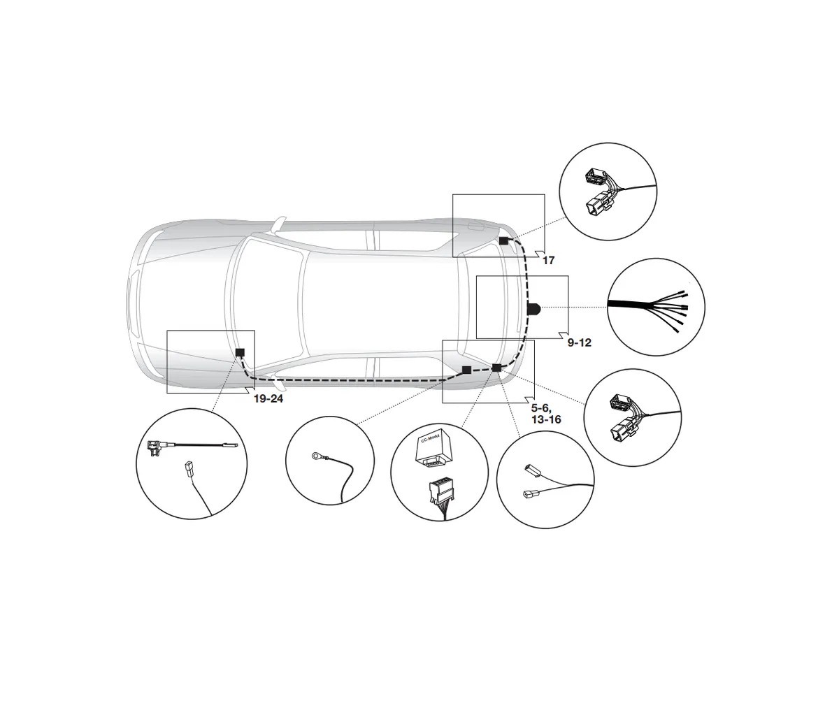 Электрика фаркопа Brink (7 pin) для Hyundai i30 2012-2017 716641 в 