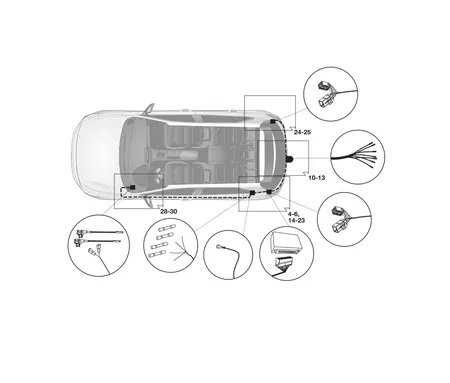 Электрика фаркопа Hak-System (7 pin) для Hyundai i30 2017- 12080543 в 