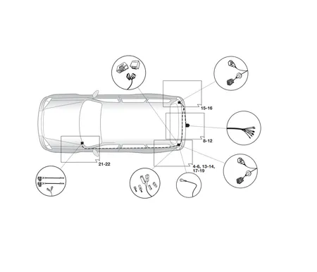 Электрика фаркопа Brink (7 pin) для Hyndai ix35 2010-2015 716603 в 