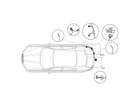 Электрика фаркопа Hak-System (7 pin) для Jaguar XF 2012-2015 12360505 в 