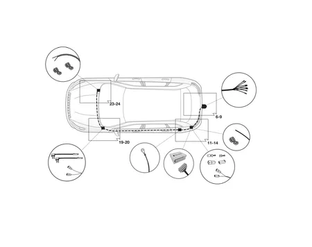 Электрика фаркопа Hak-System (7 pin) для Jeep Cherokee 2014- 12610509 в 