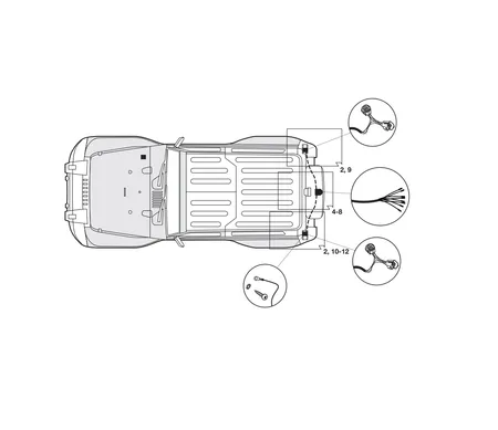 Электрика фаркопа Hak-System (7 pin) для Jeep Wrangler 2007-2018 16610501 в 