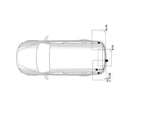 Электрика фаркопа Hak-System (7 pin) для Kia Carens 2006-2013 16100523 в 