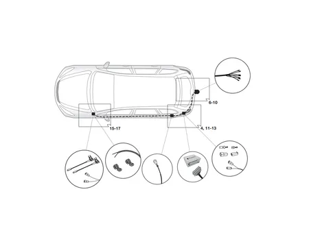 Электрика фаркопа Hak-System (7 pin) для Kia Soul 2014-2018 12100550 в 