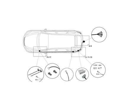 Электрика фаркопа Hak-System (13 pin) для Kia Soul 2014-2018 21100550 в 