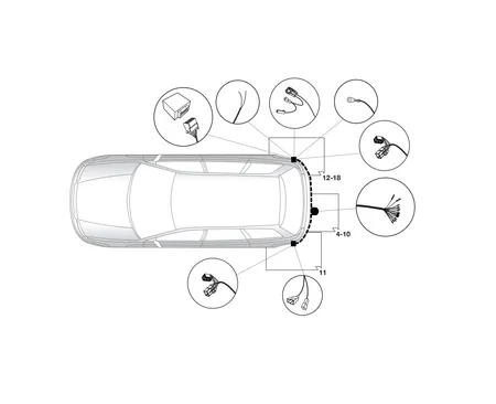 Электрика фаркопа Hak-System (13 pin) для Kia Ceed 2007-2009 21100529 в 